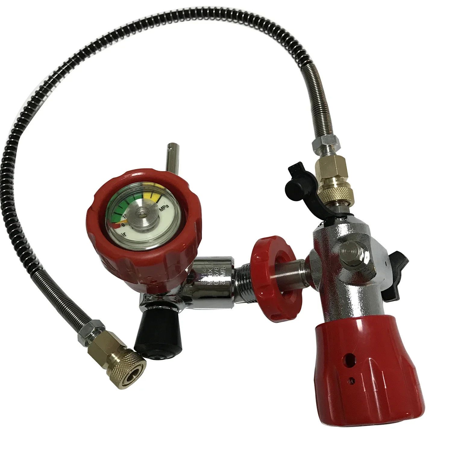 ACECARE 4500Psi 300Bar 3L Cilindro in fibra di carbonio Serbatoio ad alta pressione con regolatore di carica Stazione di riempimento per immersione HPA Scuba M18 * 1.5