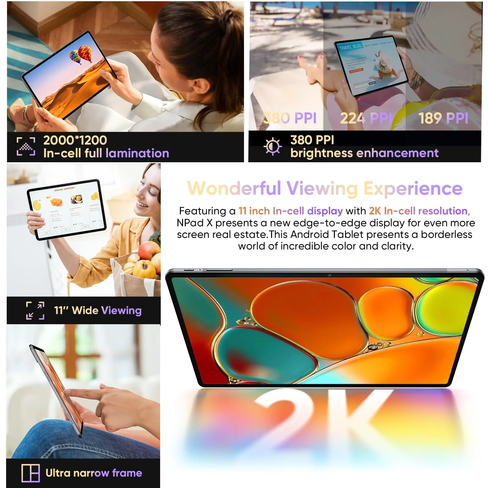 N-one NPad X1 MTK G99 tableta de 8 núcleos 10,95 ''Android 13 carga rápida 8600mAh MAX 16GB 128GB 2000*1200 FHD 4G LTE soporte L1