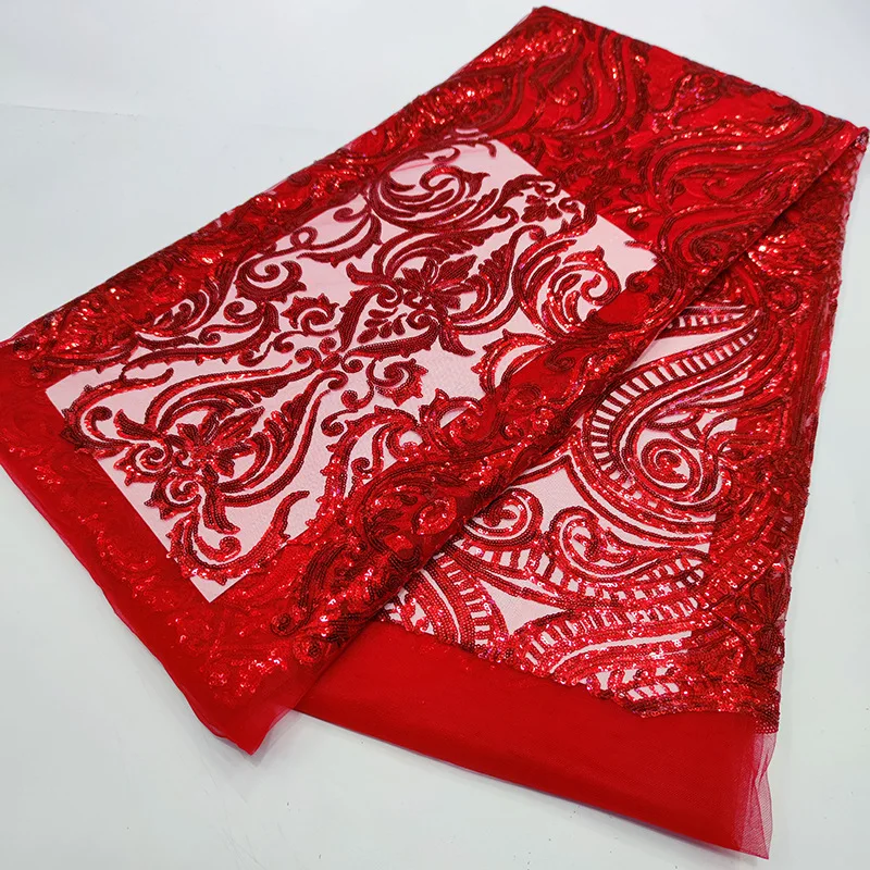 14 Farbe schwarz weiß afrikanisch symmetrisch bestickt Pailletten Spitze Stoffe nigerian ischen französischen Tüll Spitze Stoff Party kleid Material