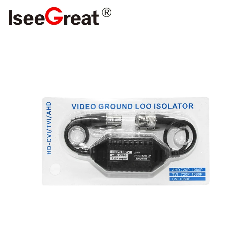 Ground Loop Isolator, Balun Video, อุปกรณ์ป้องกันการรบกวน, Jamproof สําหรับ TVI, CVI, AHD, CVBS, BNC, อุปกรณ์เสริมกล้องวงจรปิดชายกับหญิง