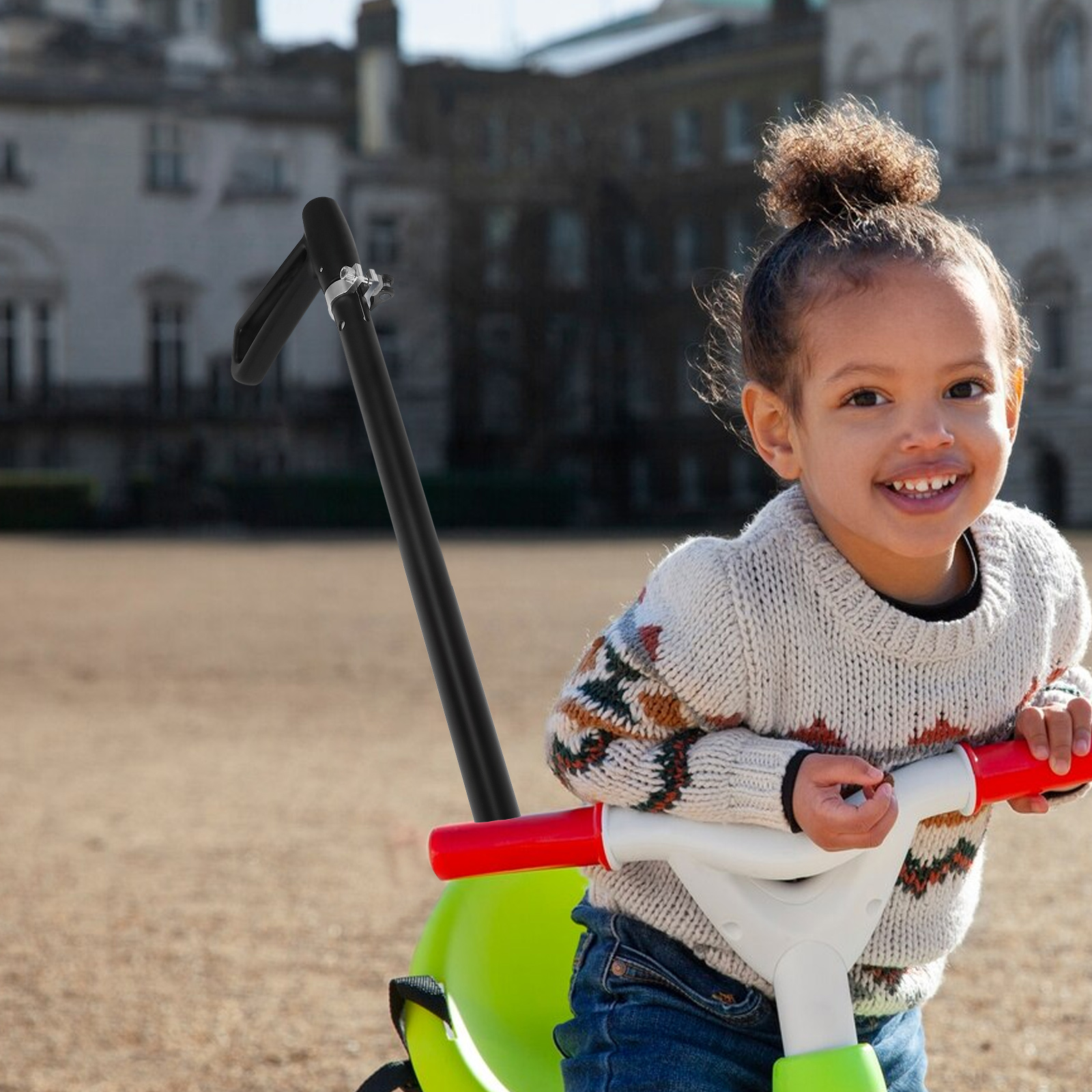 Faltbarer Rollergriff für Kinderwagen, Kleinkind-Wagensgriff für Push-Autozubehör, Ersatzstange, stabiles Material