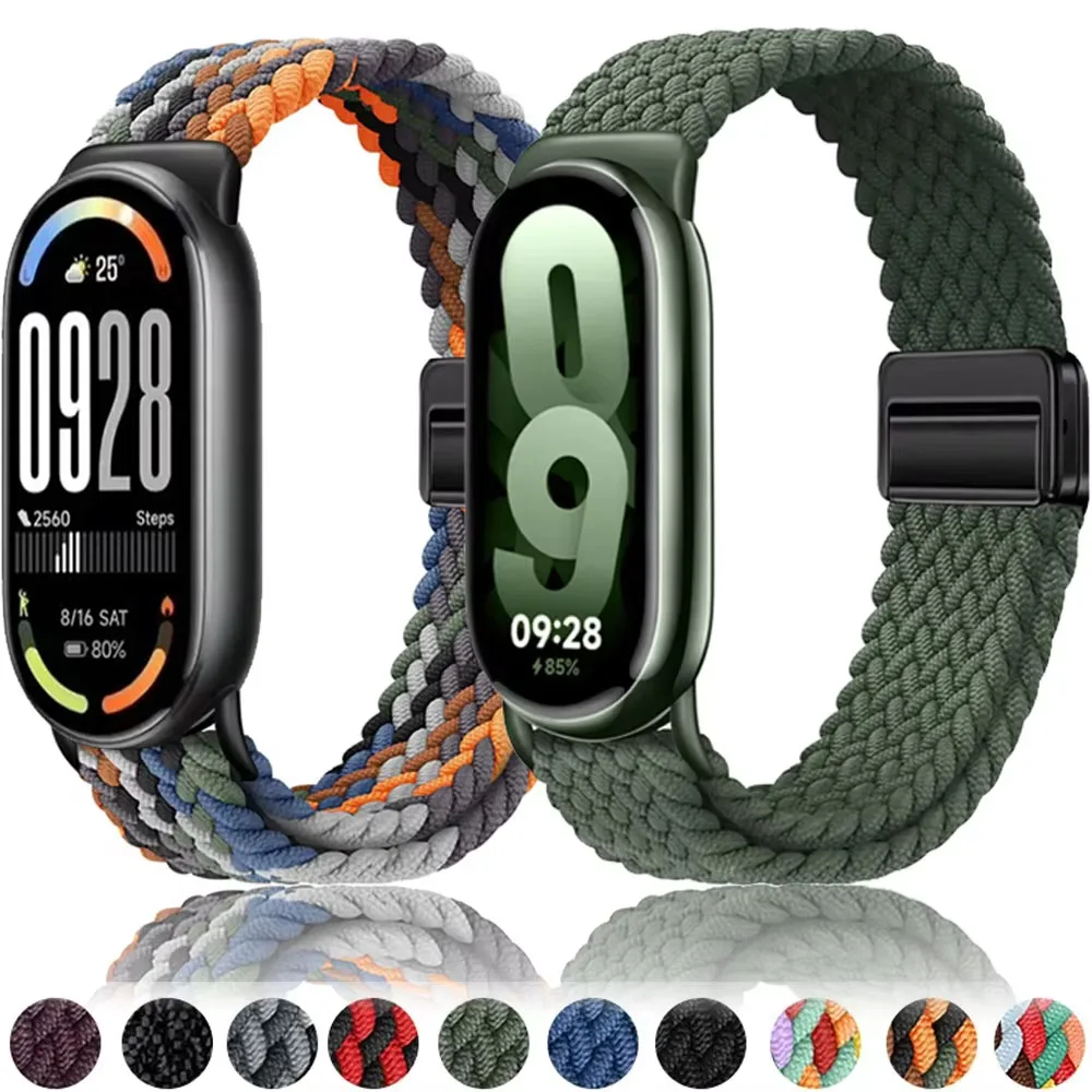 Nylon Strap for Xiaomi Mi Band 9/8 High Quality Breathable Sports Wristband Accessories for Mi Band 10 9 NFC Replace Watchband