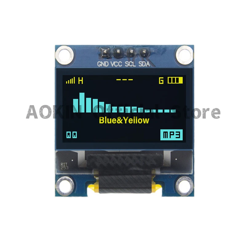0.96 インチ OLED ディスプレイ画面モジュール SSD1306 I2C IIC SPI シリアル 128x64 3.3V-5V ブルー/ブルー イエロー/ホワイト Arduino ESP32 ESP8266 用