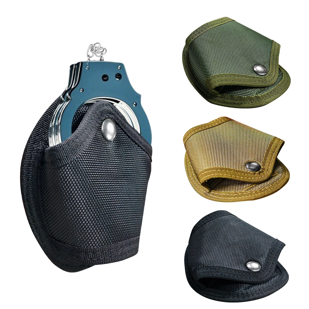 Taktischer Molle-Handschellenhalter, schnell ausziehbar, Taillentaschen, Werkzeugschlüssel-Telefonhalter, zwei Tasten, verstellbar, passend für 1,5-Zoll-Gürtelschlaufe