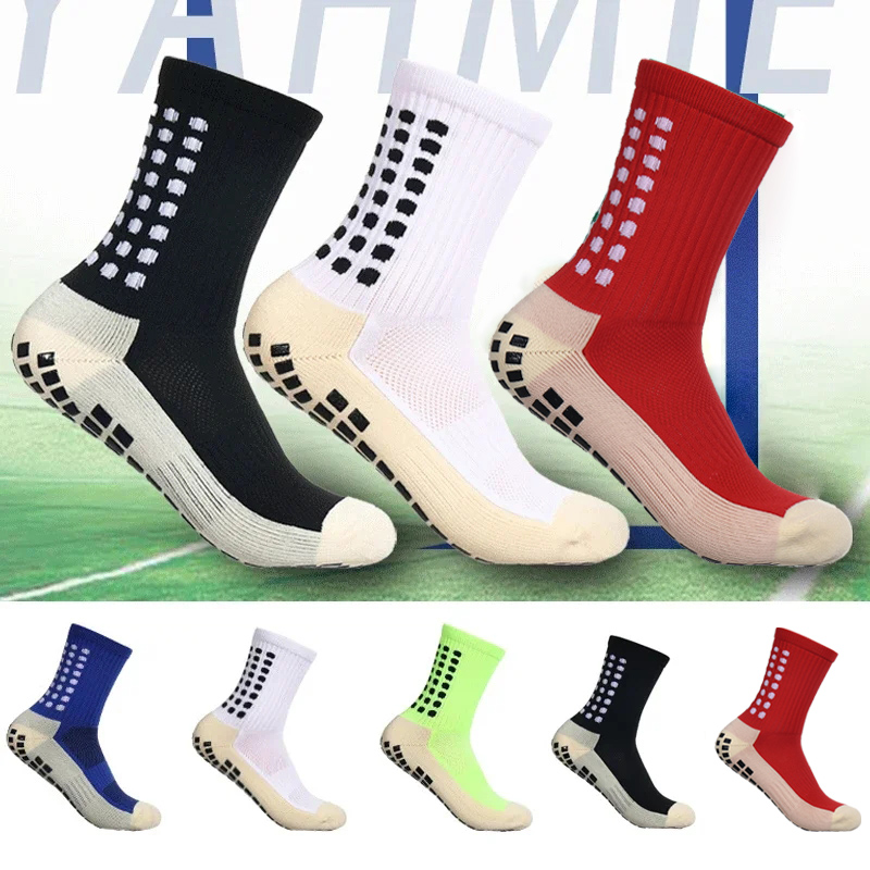 Calcetines antideslizantes de fútbol profesionales para hombre y mujer, medias deportivas con fondo de silicona para fútbol, deportes al aire libre, correr, ciclismo
