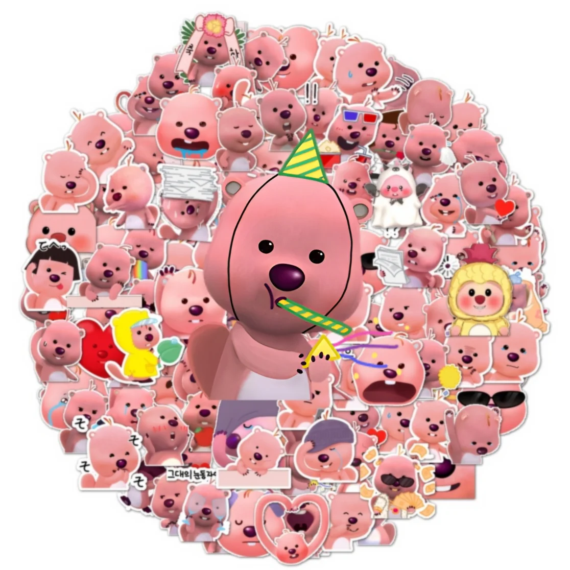 สติกเกอร์การ์ตูนอนิเมะลูปี้น่ารัก 100 ชิ้น สติกเกอร์ตกแต่งไดอารี่ สเก็ตบอร์ด แล็ปท็อป มอเตอร์ไซค์ กันน้ำ ของเล่นเด็ก สติกเกอร์ DIY สุดเท่