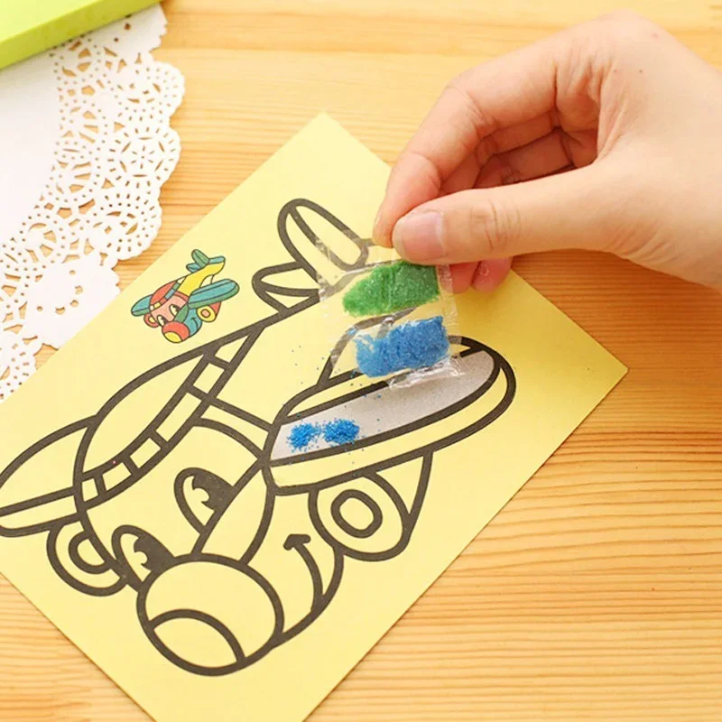 Sáng Tạo DIY Tranh Cát Trẻ Em Đồ Chơi Trẻ Em Đồ Thủ Công Doodle Màu Sắc Nghệ Thuật Hình Ảnh Giấy Vẽ Giáo Dục