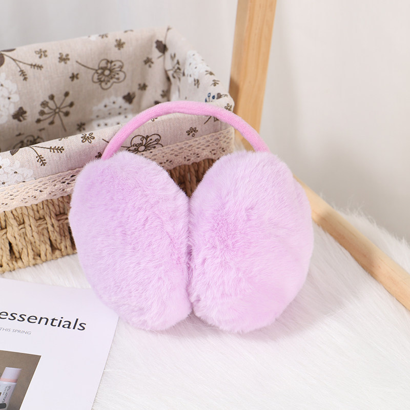 Earmuffs peluches para mulheres, forma de hambúrguer, dobra fofa, cobertura de orelha externa, proteção contra frio, monocromática, quente, Earmuffs, meninas, inverno, 2023