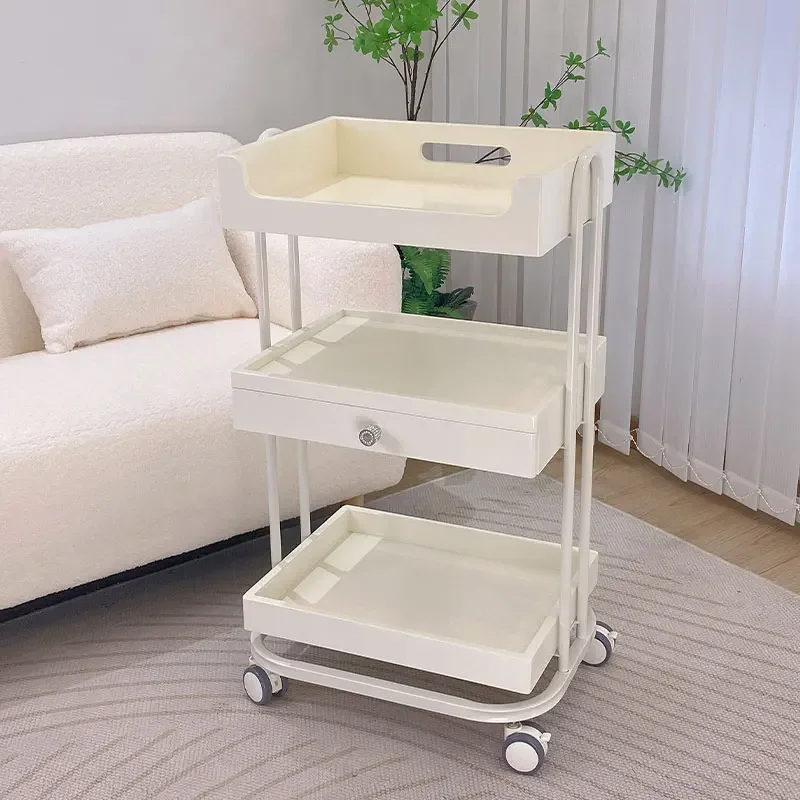 ครีมลมหรูหราสไตล์ร้านเสริมสวยเครื่องมือพิเศษรถเข็นเล็บเย็บปักถักร้อย Carrito Multiusos Con Ruedas Salon รถเข็น