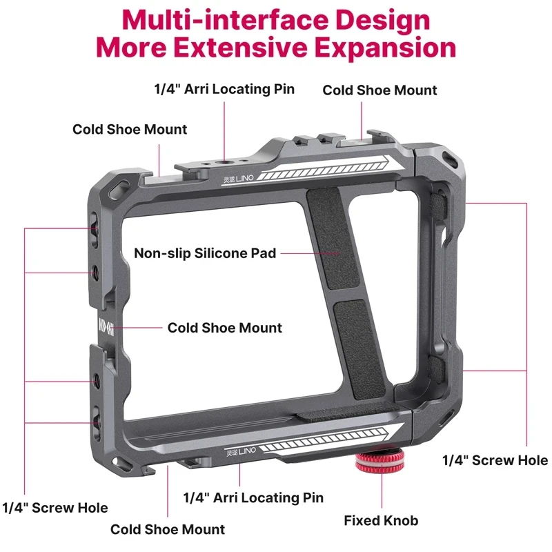 Ulanzi Lino Smartphone Cage for iPhone 16 15 14 13 X XR XS Max Mini/Pro/Pro Max Smartphone Handle Grip Phone Vlog Video