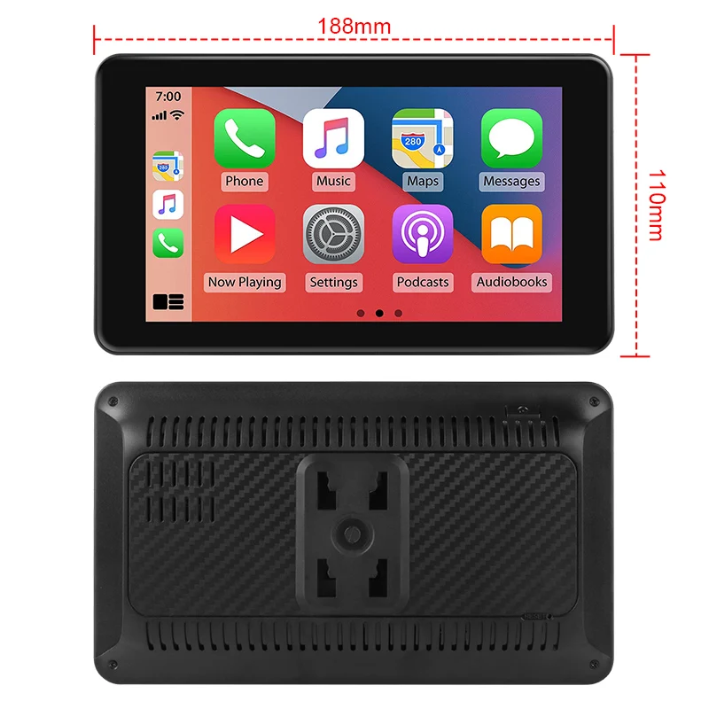 7 polegada rádio do carro sem fio carplay android auto multimídia player de vídeo portátil tela toque aux bt universal para kia toyota vw