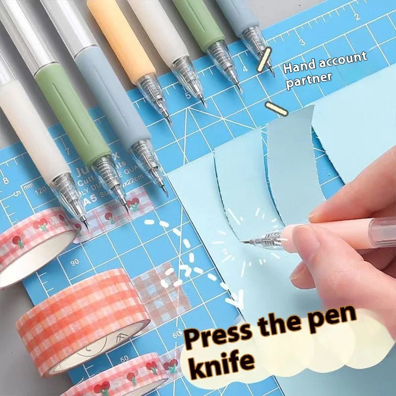 5PCS หัตถกรรมตัดกระดาษปากกาเครื่องตัดเครื่องมือตัดกระดาษเครื่องมือแกะสลัก DIY Drawing Scrapbooking อย่างสมบูรณ์แบบอุปกรณ์เสริม 5PCS Craft C