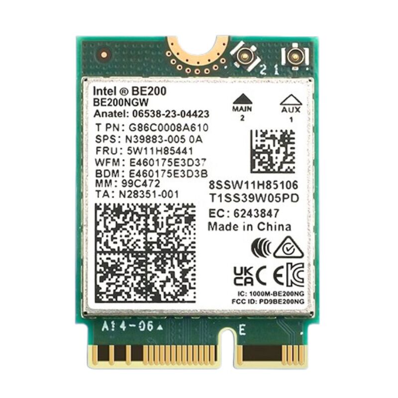 Tarjeta de red WiFi 7 Intel BE200 Bluetooth 5,4 Tri Band 2,4G/5G/6GHz 8774Mbps BE200NGW M.2 adaptador inalámbrico mejor que Wifi 6E