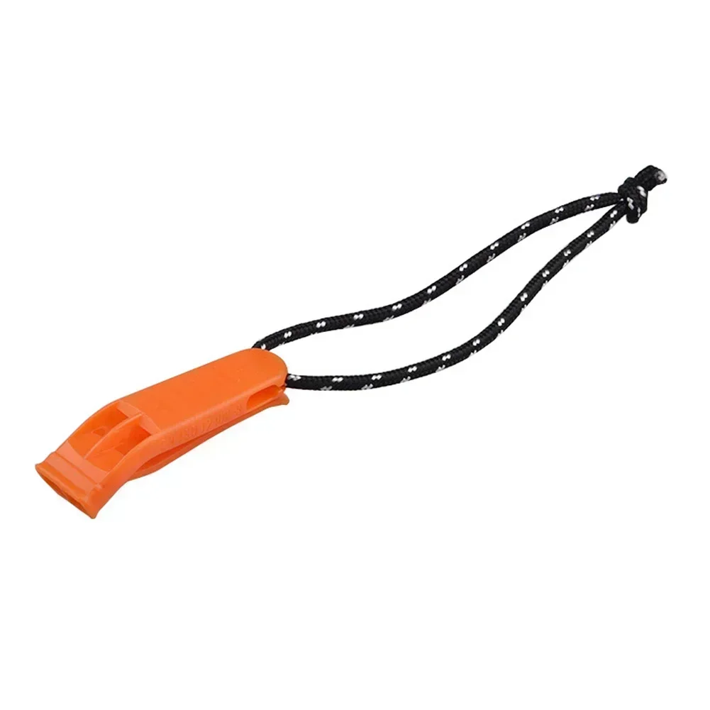 Kit de equipo multifunción de emergencia, silbato fuerte de plástico para campamento al aire libre, senderismo, supervivencia, partido deportivo, doble banda