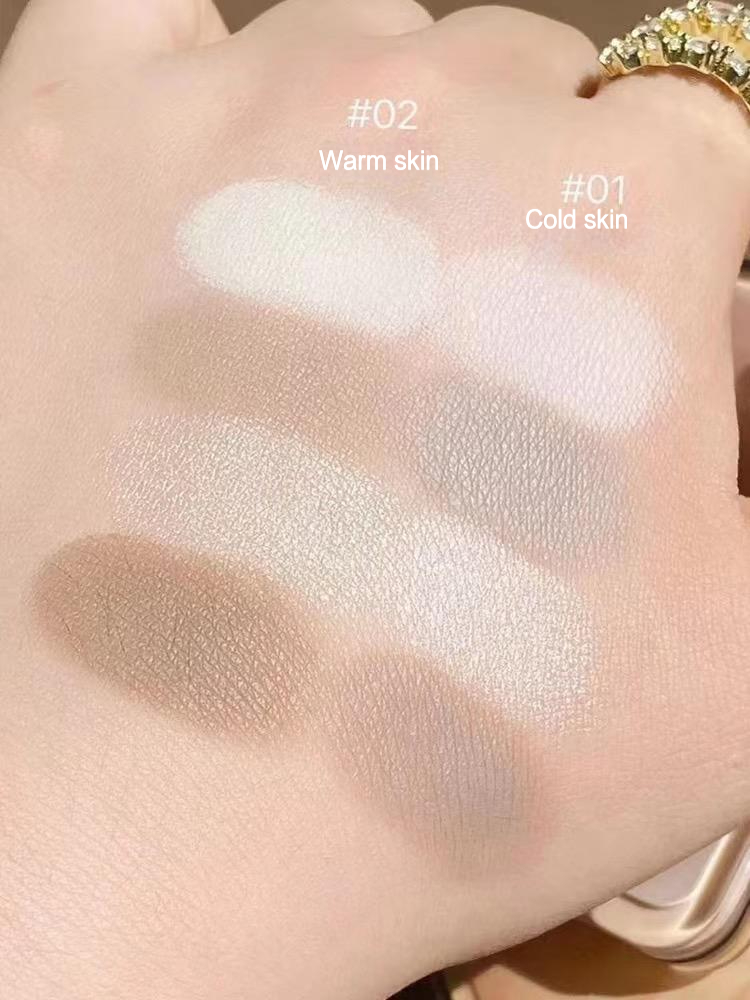 Judydoll Facial Highlighter Makeup Palette Face Matte Shadow Lasting Glow Brighten Contour Shimmer Powder 3D Nose Cosmetic