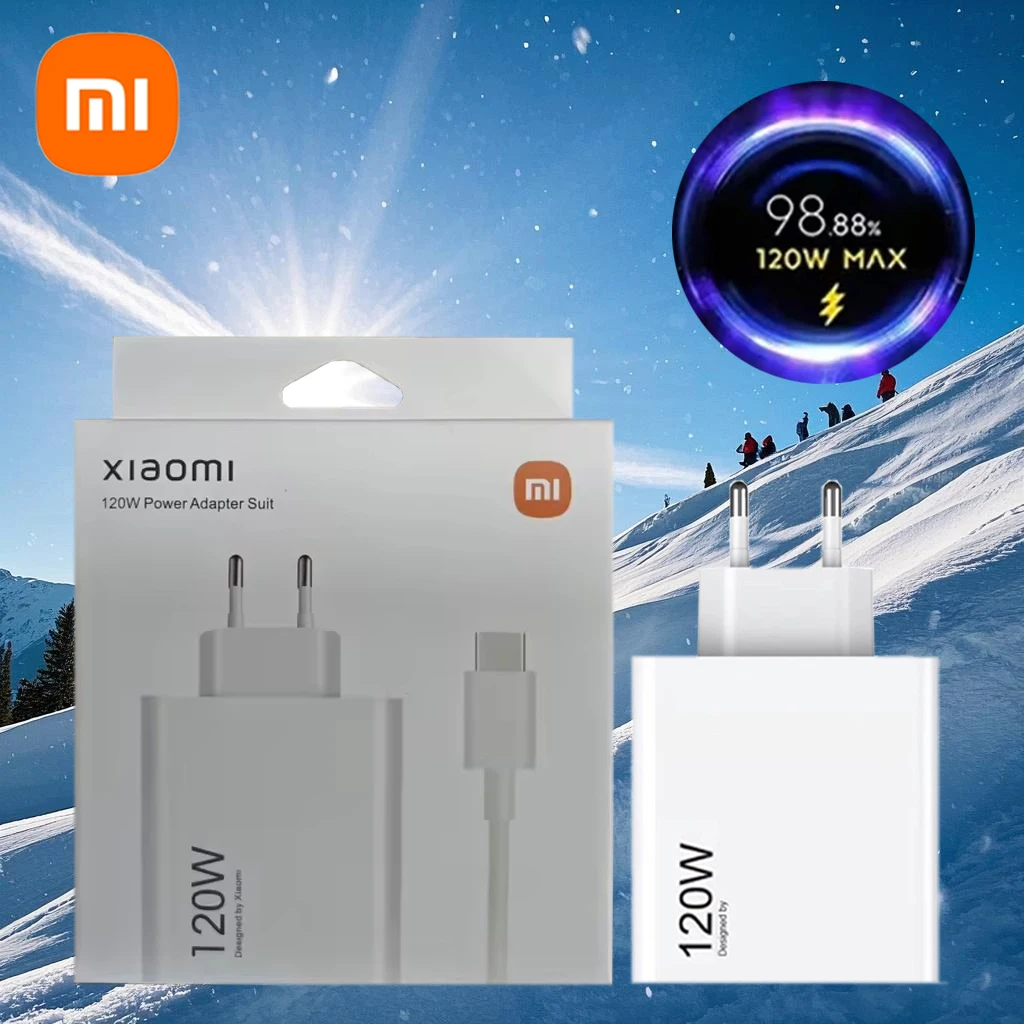 Турбозарядное устройство Xiaomi 120 Вт, адаптер Super Fast Hyper Charge для Redmi 12C Note 11-14 Pro Plus Mi 15/14/13/11T POCO F6/F7/X7 Pro