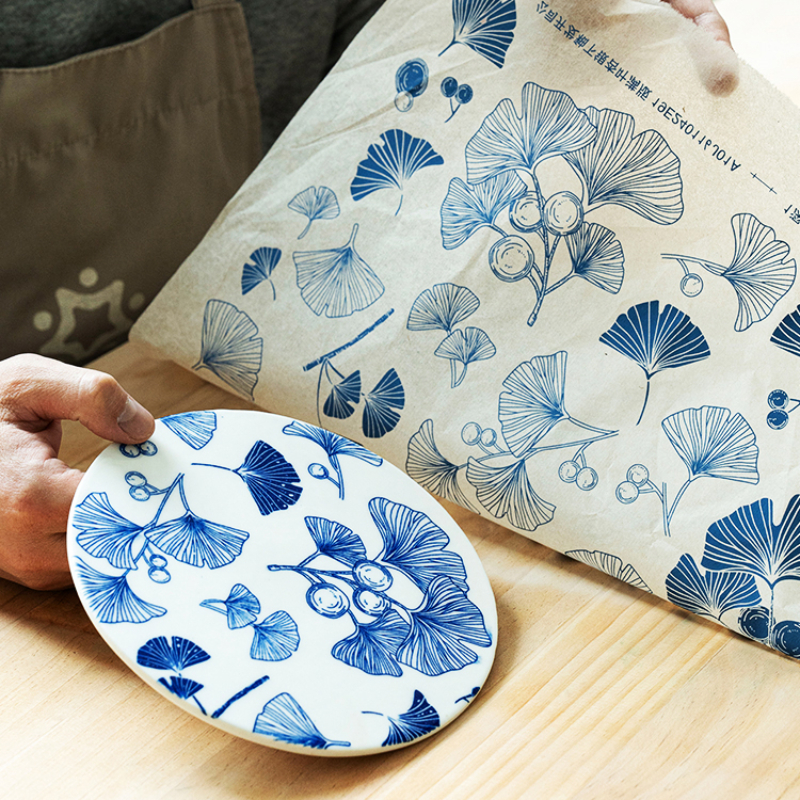 1PC Pottery Ceramic Clay Transfer Paper Underglaze Flower Paper High Temperature Jingdezhen Traditional Decal Coloring Tool