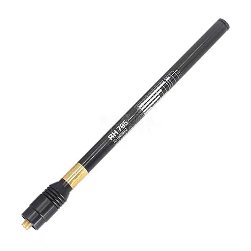 Banggood RH795 RH-795 2.15dBi 70-1000MHz Max.10W SMA macho/hembra enchufe HT/escáner látigo telescópico antena de Radio portátil bidireccional