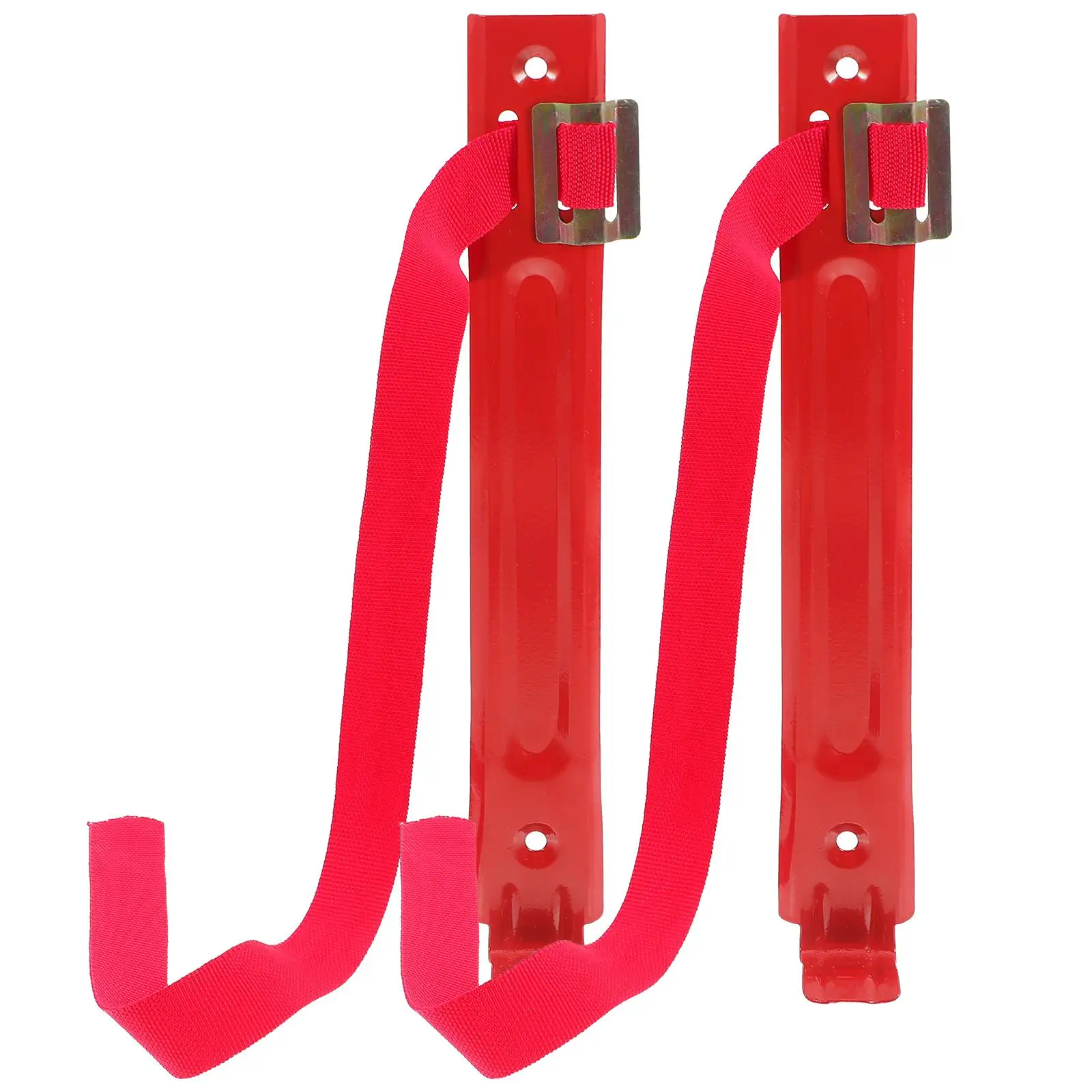 2 Pcs Fire Extinguisher Hook Strap Bracket Hanger Mounts Brackets Iron Wall Mount Space Saving Great Materials Versatile Use