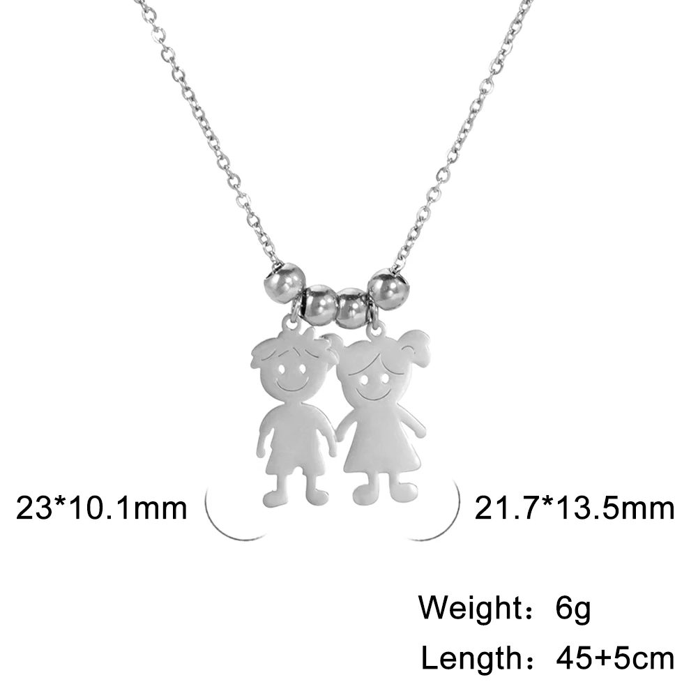 ส่วนบุคคลเด็กผู้หญิงสร้อยคอ CUSTOM CHAIN ชื่อแม่เด็กครอบครัวของขวัญวาเลนไทน์สําหรับผู้หญิงผู้ชายสแตนเลสจี้เครื่องประดับ