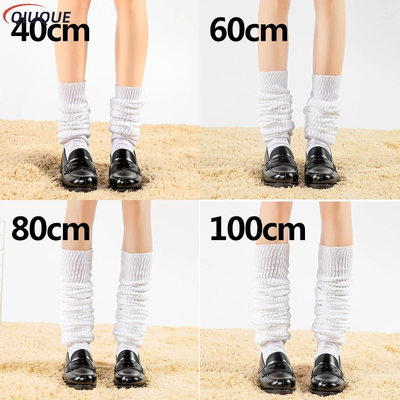 Calzini larghi bianchi neri Stivali slouch Calze Accessori uniformi JK Scaldamuscoli Calzini cosplay per donne e ragazze