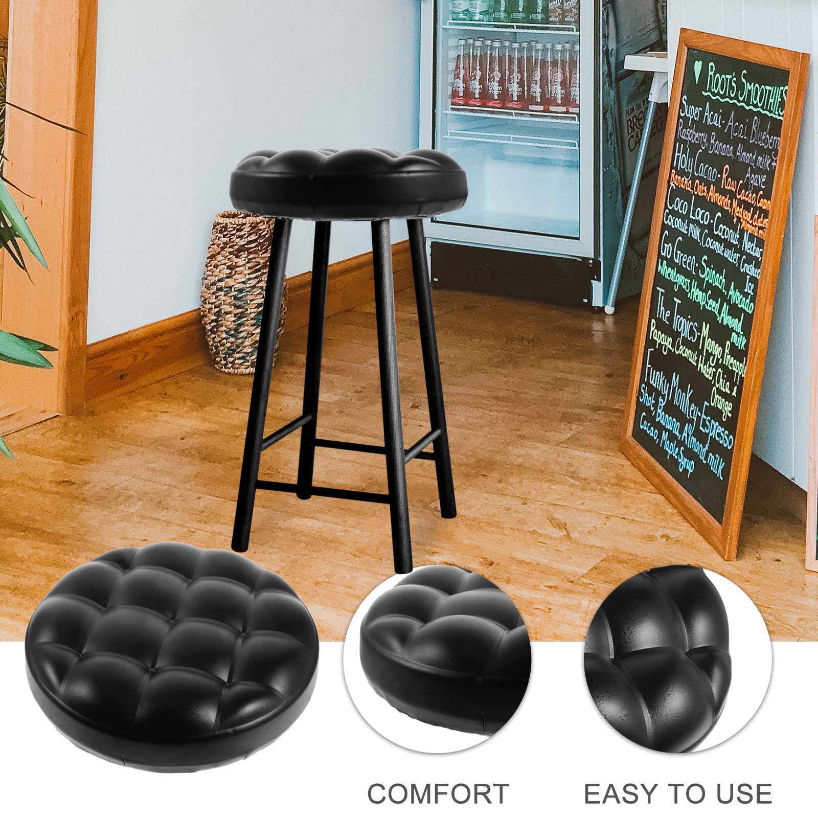 NEW Round Stool Seat Cushion Bar Stool Cushions Waterproof Chair Seat Tops Canteen Stool Seat Replacement Chair NEW 2025