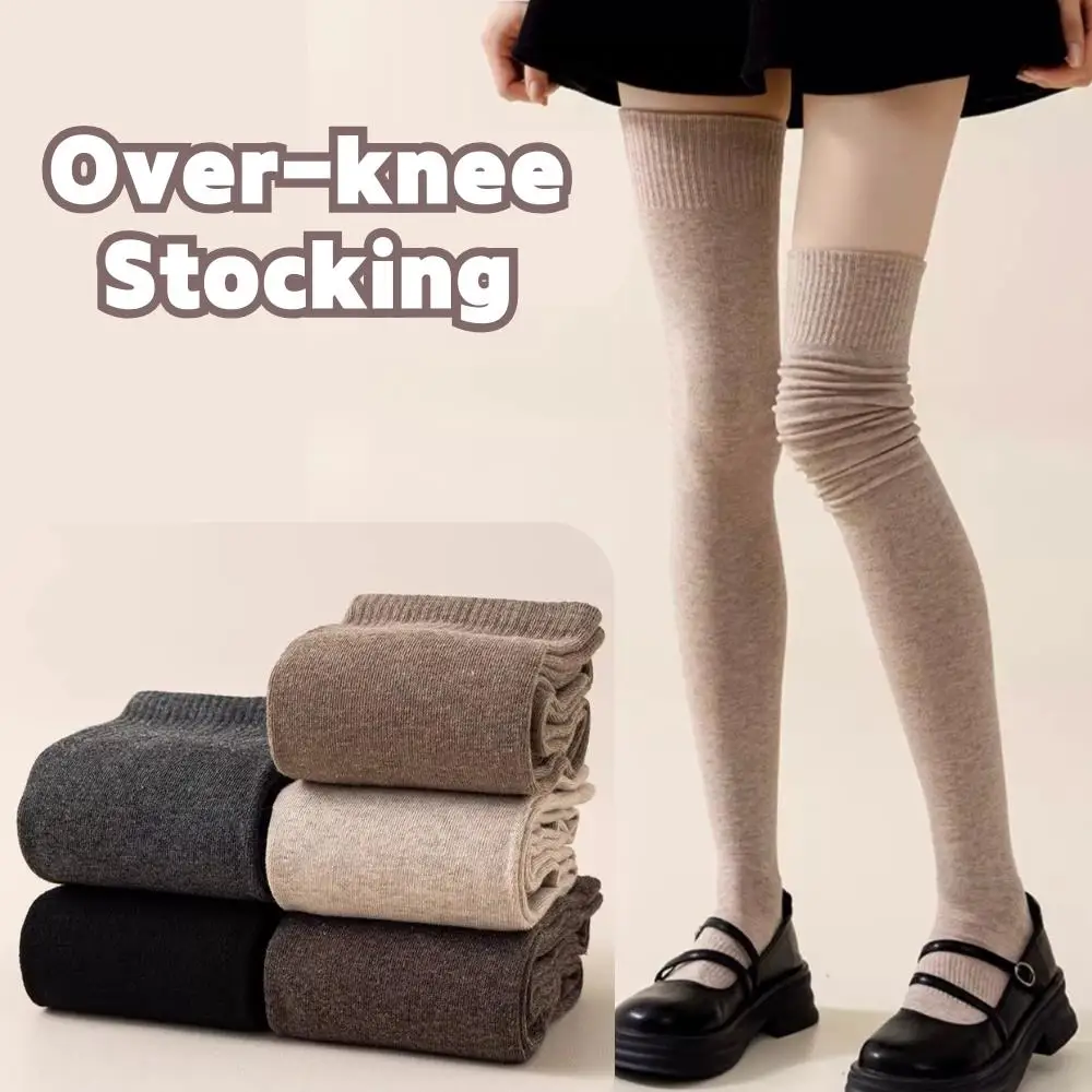 Moda feminina joelho-meias cor sólida jk mulher meias finas joelho meias sobre o joelho meias coxa meias joelho alta meias longas