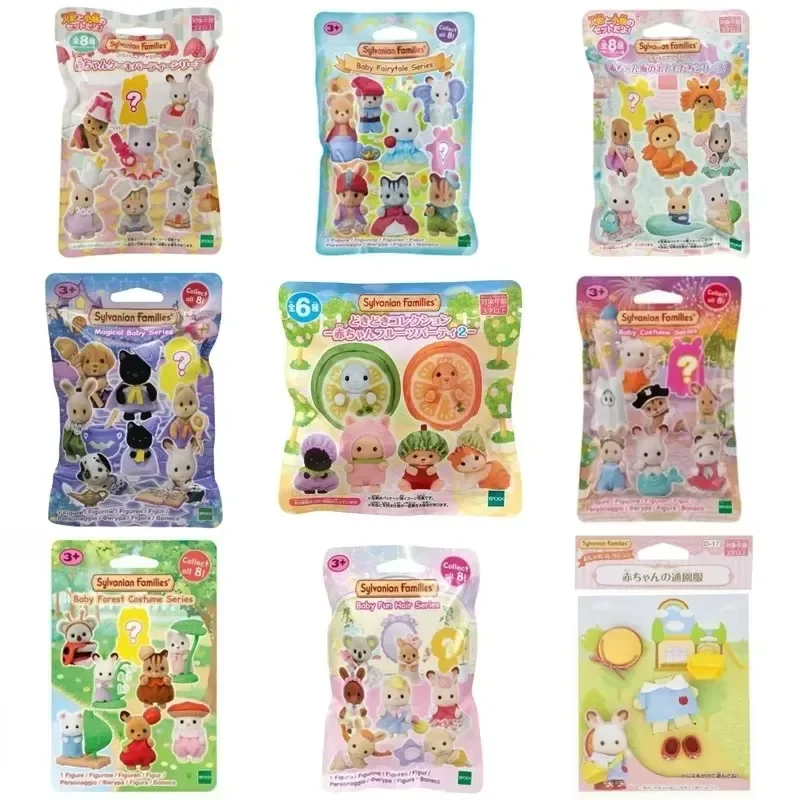 Sylvanian Families Anime Figure Magic Dress Up Torta borsa cieca Ternurines Sylvanian Families 1pc 16pcs Anime borsa cieca