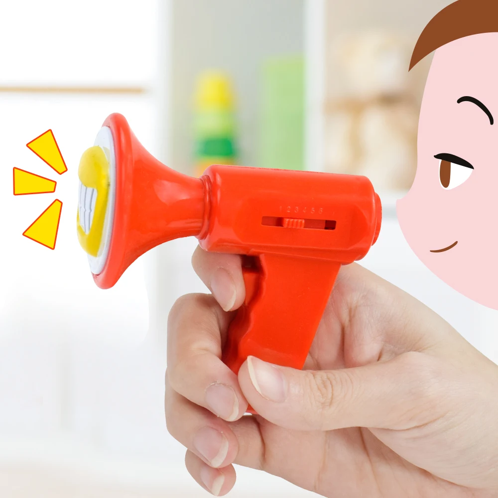 Brinquedo que muda de voz infantil com 6 efeitos sonoros, alto-falante de voz para dramatização, amplificador portátil infantil, brinquedo de paródia