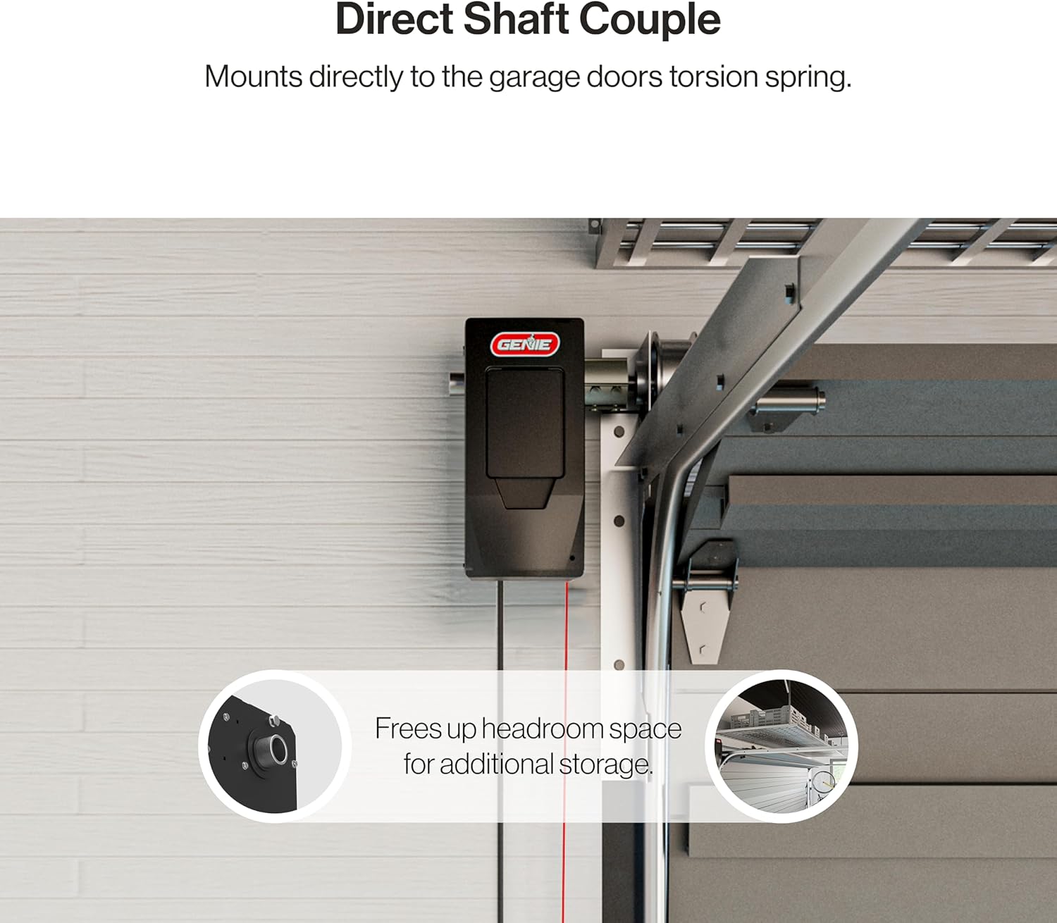 Residential Wall Mounted Garage Door Opener, Black