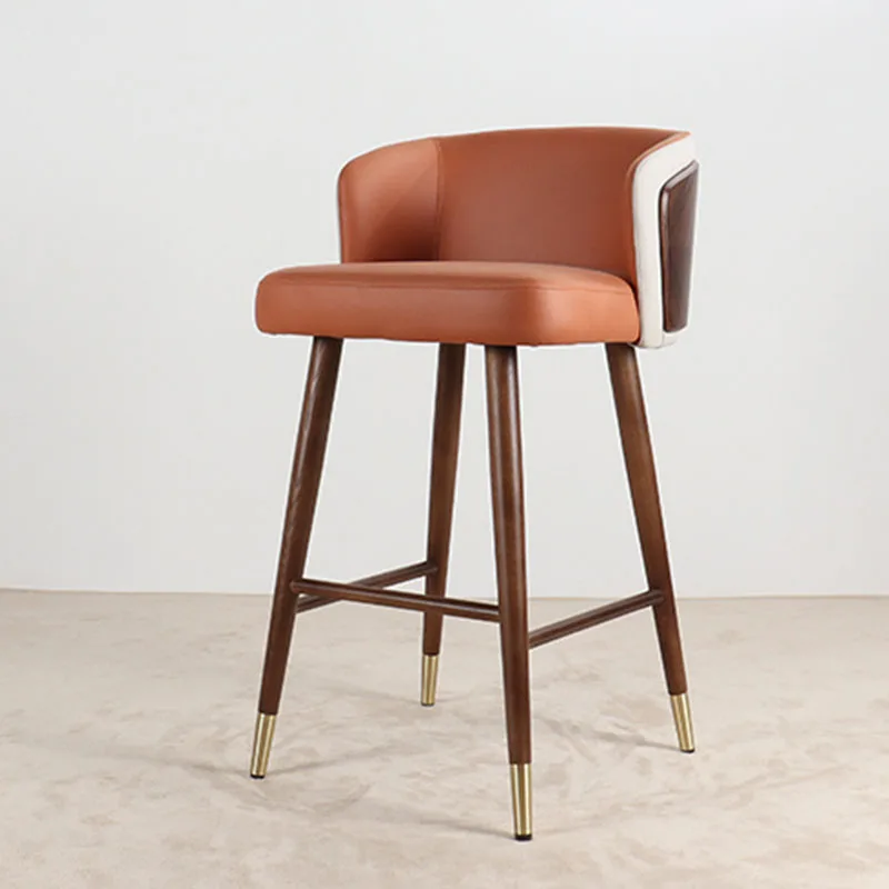 Nordic couro artificial cadeiras de barra do agregado familiar alta barra cadeira design moderno e minimalista lazer casa varanda mobiliário hy50dc