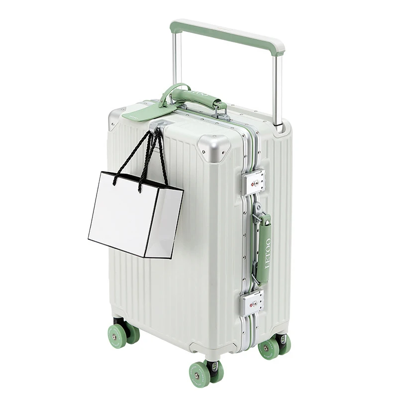 Nova Mala Ampla Handle Bagagem com Porta-Copo Mala De Viagem Cabine 20/24/26 Polegada TSA Customs Bloqueio Sacos De Viagem caixa de couro