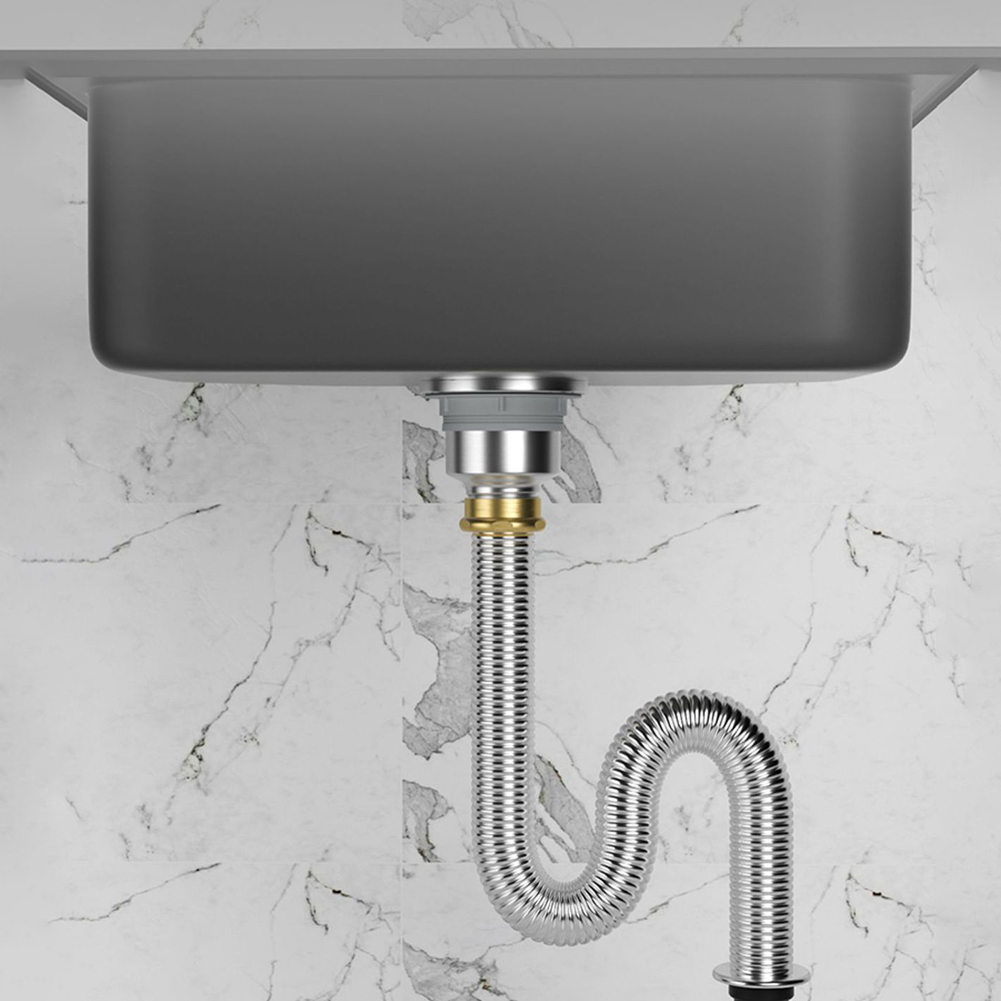 40/60 cm Edelstahl Badezimmer Küche Waschbecken Siphon Abfall Ablauf Flexible Rohr Schlauch Hause Einziehbare Entwässerung Rohr