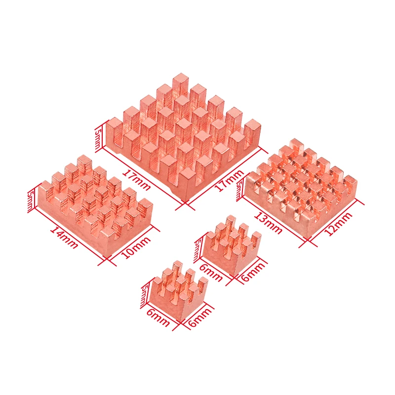 Raspberry Pi 5, медный радиатор, металлический радиатор, пассивная охлаждающая подставка, кулер для RPI 5 Pi5