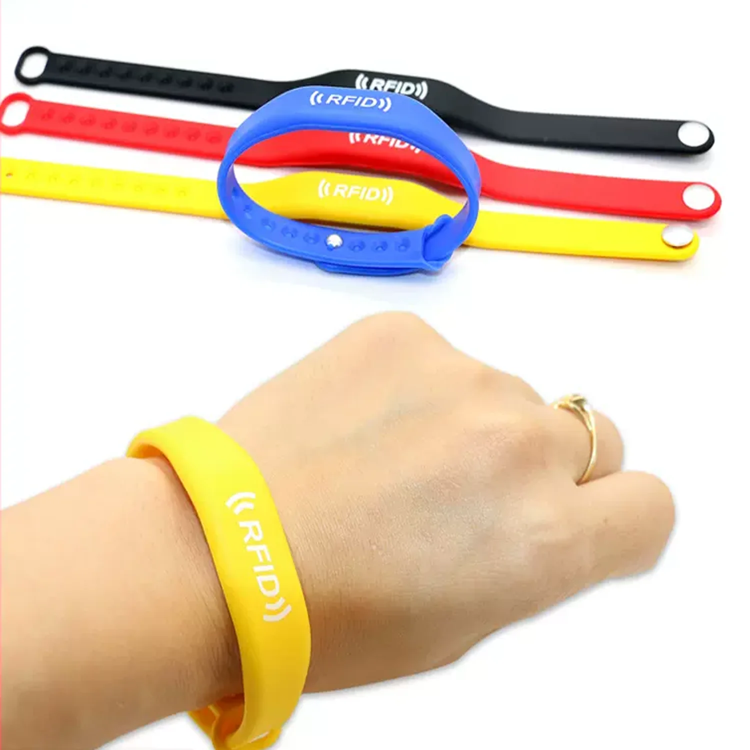 Pulsera mágica reutilizable RFID, 5/10 piezas, 13,56 Mhz, Chip inteligente CUID Gen2, 1K, S50, etiqueta clonada, NFC, ficha de copia intercambiable