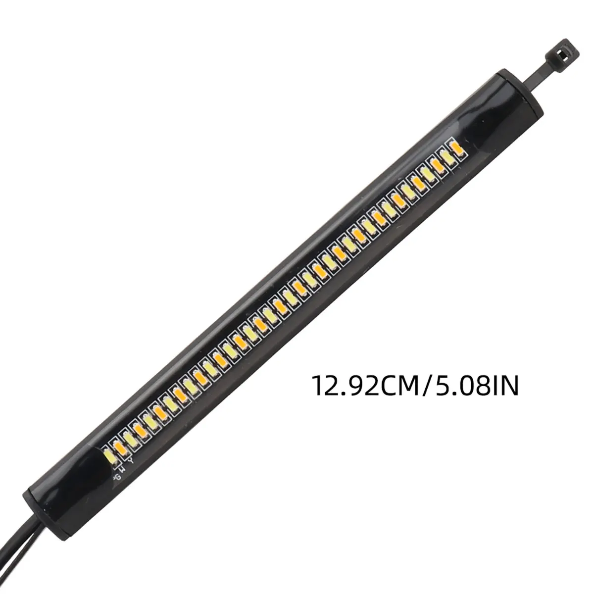2 個 12V LED オートバイターンシグナルライト & DRL リングフォークストリップランプ点滅ウインカーアンバーホワイトモトフラッシャーオートアクセサリー