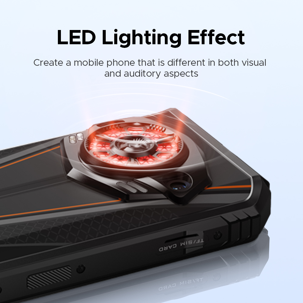 Versión Global DOOGEE S Punk Pro teléfono resistente efecto de luz LED 8GB RAM 512GB ROM 6,6 "FHD + 90Hz 10800mAh batería Android 14 NFC