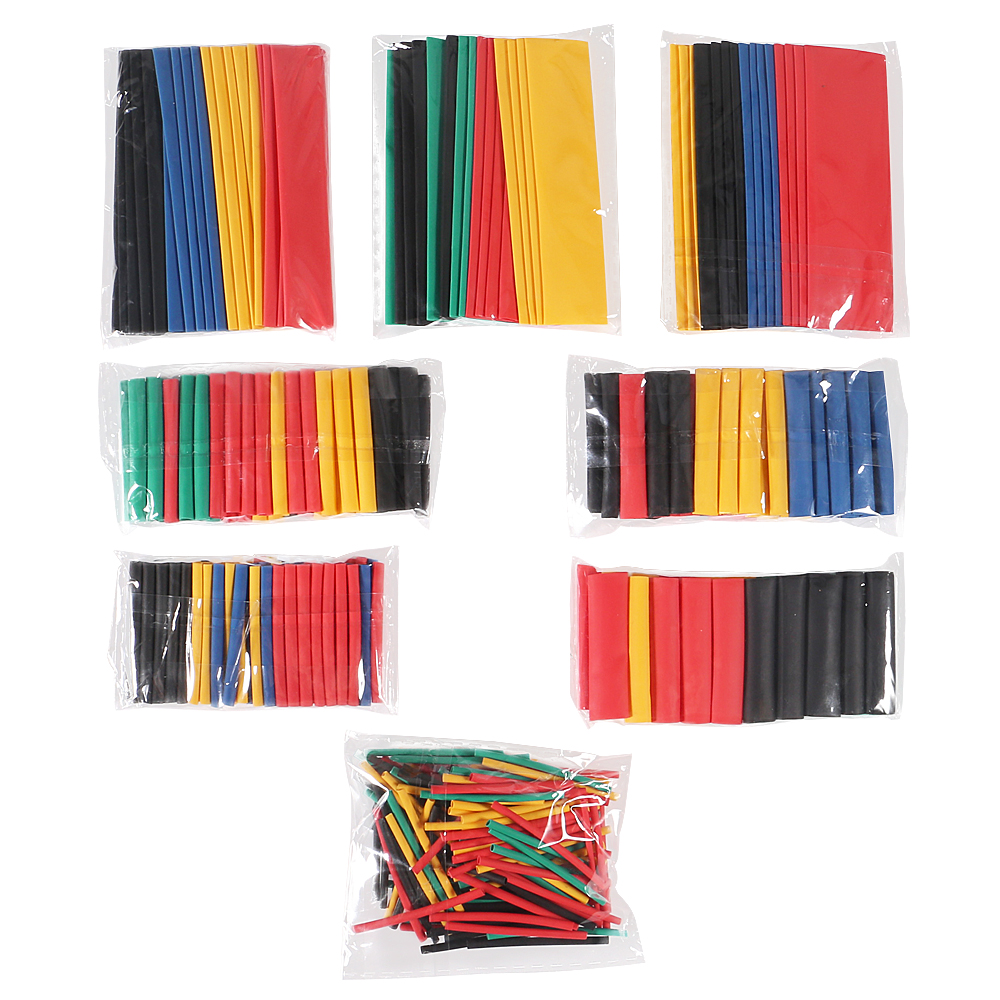 164/328pcs Heat Shrink Tubing Heat Shrink Wrap Sleeves Tubing Electrical Wire Cable Wrap Assortment Electric Insulation