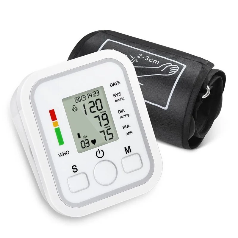 Braço digital médico bp monitor de pressão arterial tensiômetro tonômetro esfigmomanômetro automático medidor de pulso freqüência cardíaca oxímetro