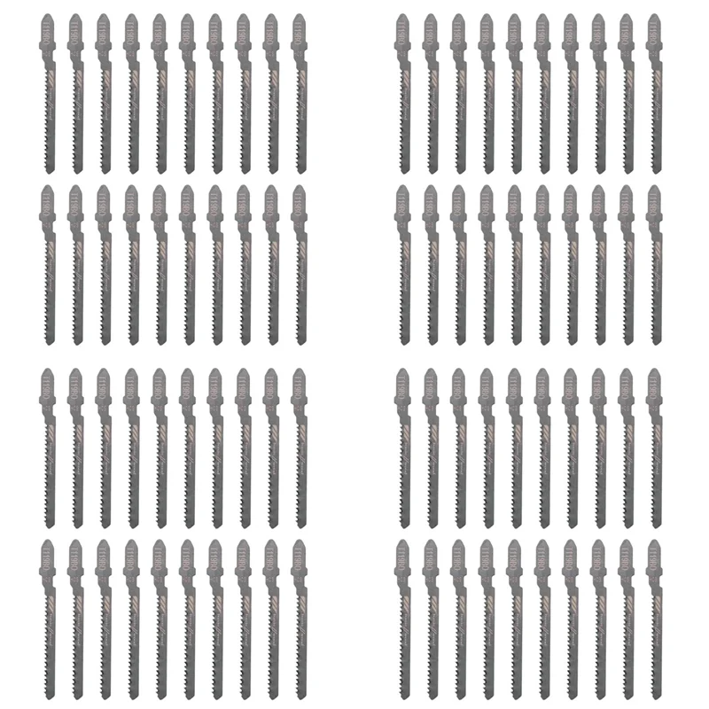 HRBAJ-80-Piece T119BO 12 TPI Set Pisau Gergaji Jig Bergulir T-shank Aneka untuk Memotong Kayu Presisi