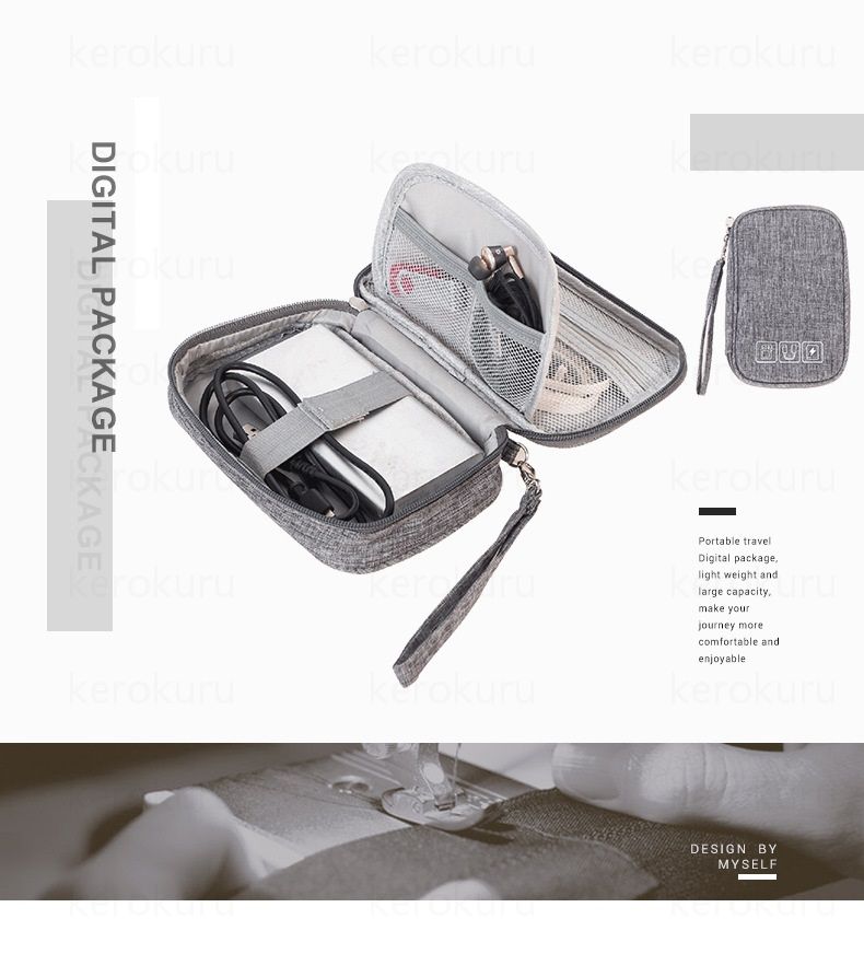 Cable Organizer Bag Waterproof Storage Case for Wired Headphone Earphone USB Cable Cell Phones Charger Digital Accessories Bag