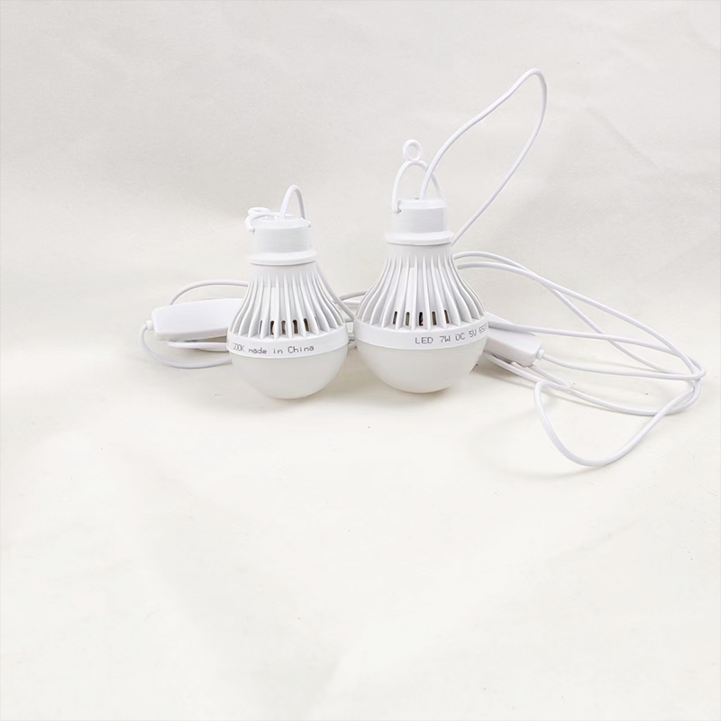 DC5V Led キャンプライト 5 ワット/7 ワット USB 緊急電球 3 色調光可能な吊りテントライトバーベキュー釣り修理屋外機器