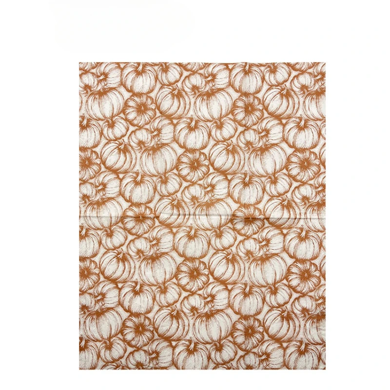 20 pz 33*40cm autunno zucca stampa tovaglioli decorazione festa del ringraziamento tovaglioli di carta colorati fai da te farfalla osso carta