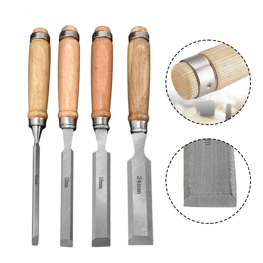4Pcs Carving Chisel Wood Chisels Set Professional Woodworking Gouge Curved Chisel For Carpentry Sculpture Carve Craft Chisel