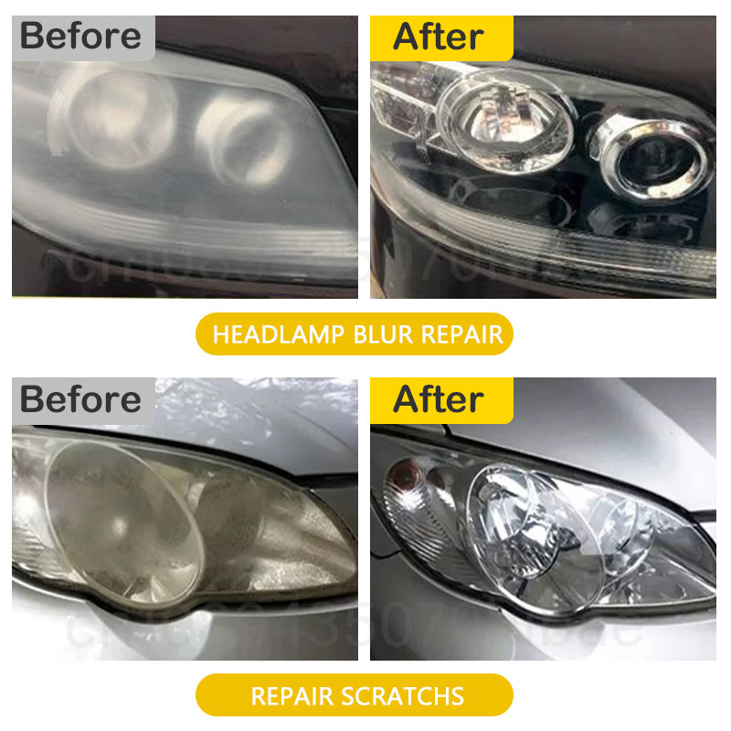 ไฟหน้ารถฟื้นฟูชุดขัดไฟหน้า Scratch Remover ซ่อมทําความสะอาดวางลบออกซิเดชันไฟหน้าภาษาโปลิชคํา Liquid