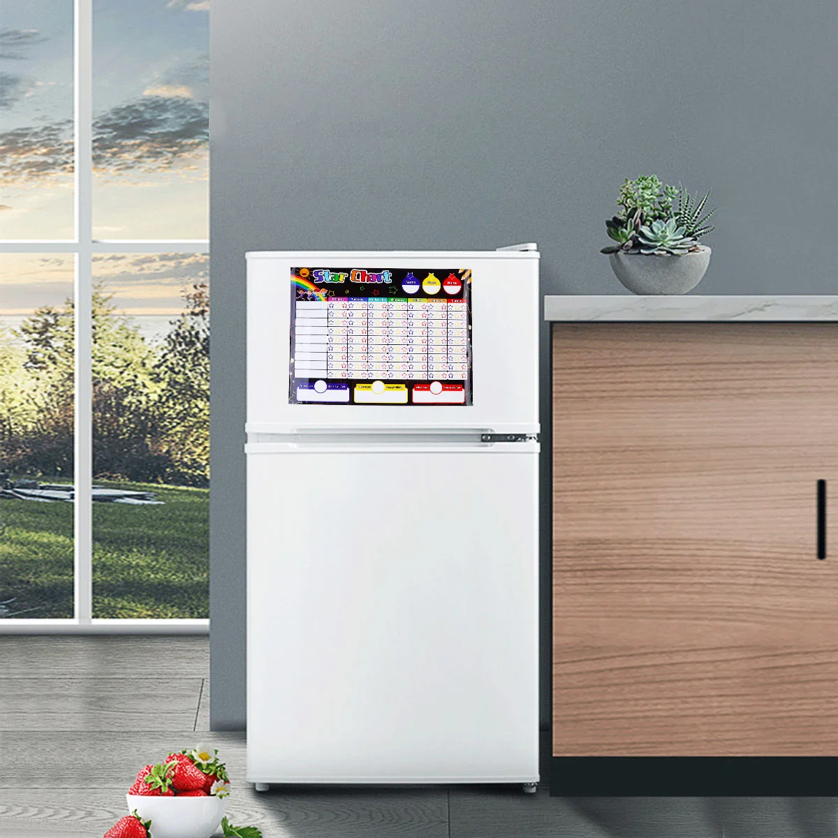  Magnetic Fridge Reward Chart Responsibility Daily Weekly Planner Award Table Routine Schedule Rubber System Child