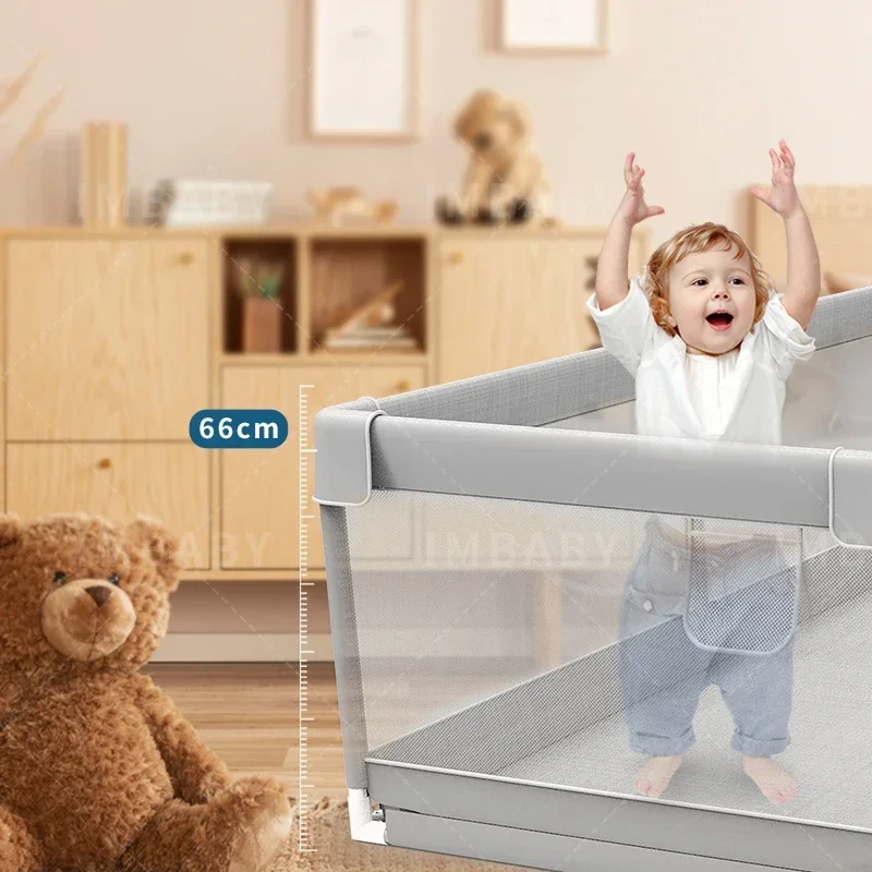 Детский манеж IMBABY, серый детский забор, большая детская игровая площадка, безопасность для младенцев, игры в парке, манеж для детей