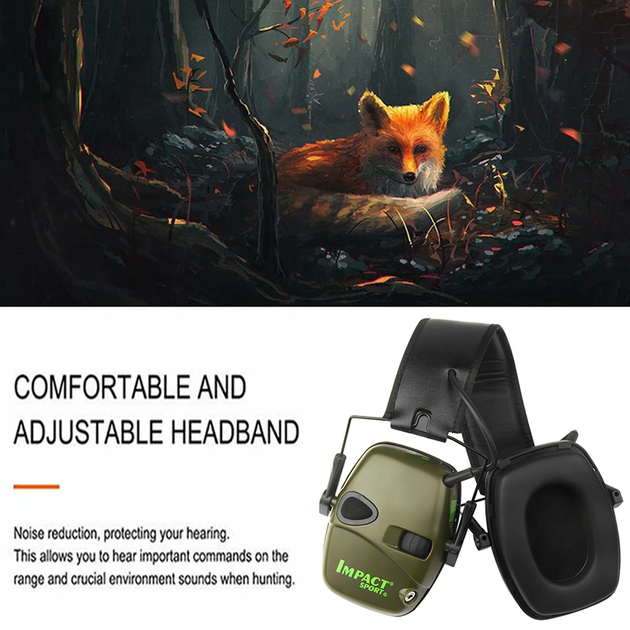 Original Tactical Electronic Shooting Earmuffs, Outdoor Sports Headset, Impacto Amplificação do Som, Ouvindo Caça