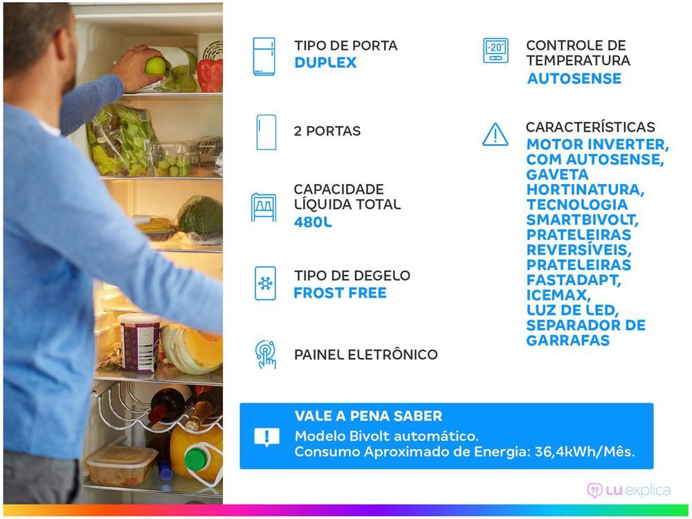 Geladeira Electrolux Frost Free Duplex Branco 480L Efficient IT70 Bivolt - Bivolt