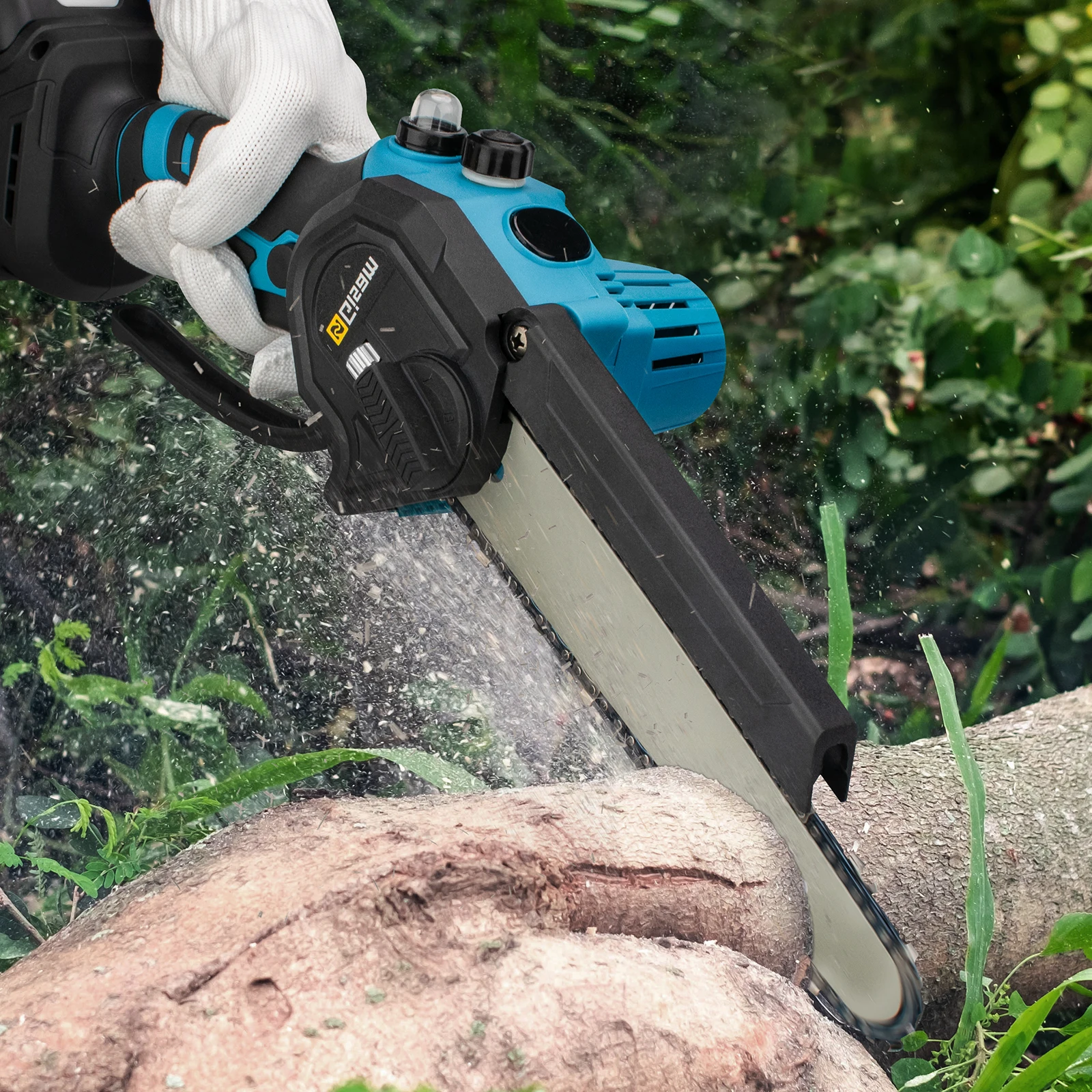 8 Zoll bürstenlose elektrische Kettensäge Akku-Holzbearbeitung Hand Astsäge Garten Schneidwerkzeug für Makita 18 V Batterie Pins